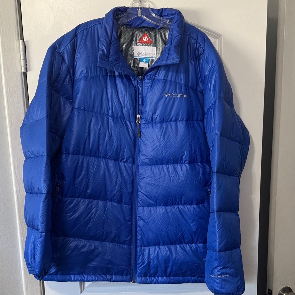Columbia Mens Gold 650 TurboDown Down Winter Jacket Hyper Blue